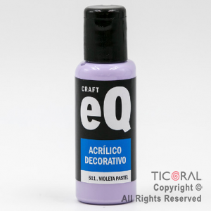 ACRIL.DECOR.EQ 511 VIOLETA PASTEL 50ML X 6 UNIDADES